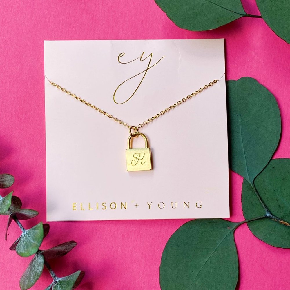 Scripted Notes Locket Initial Necklace - Picture 9 of 16